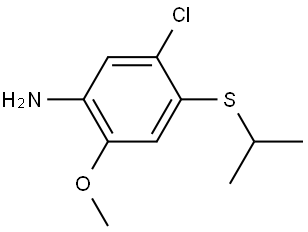 5-Chloro-2-methoxy-4-[(1-methylethyl)thio]benzenamine Structure