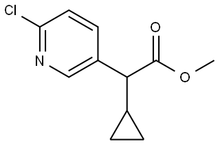 Methyl 2-(6-Chloro-3-pyridyl)-2-cyclopropylacetate Structure