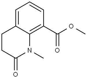 Methyl 1-Methyl-2-oxo-1,2,3,4-tetrahydroquinoline-8-carboxylate 구조식 이미지