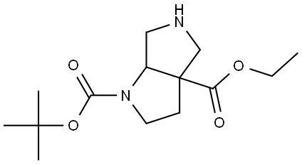 1-tert-butyl 3a-ethyloctahydropyrrolo[2.3-c]pyrrole-13a-dicarboxylate 구조식 이미지