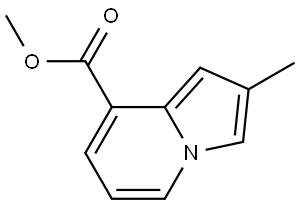 8-Indolizinecarboxylic acid, 2-methyl-, methyl ester Structure