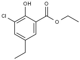 Ethyl 3-chloro-5-ethyl-2-hydroxybenzoate 구조식 이미지