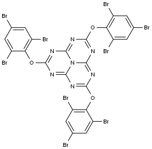 1,3,4,6,7,9,9b-Heptaazaphenalene, 2,5,8-tris(2,4,6-tribromophenoxy)- Structure