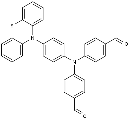 4,4'-(4-(10H-phenothiazin-10-yl)phenylazanediyl)dibenzaldehyde Structure