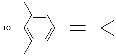 4-(2-Cyclopropylethynyl)-2,6-dimethylphenol Structure