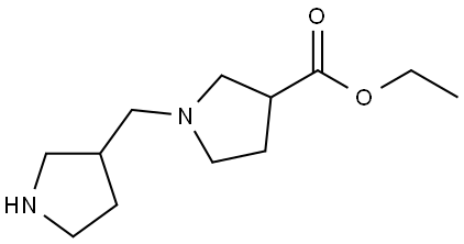 ethyl 1-(pyrrolidin-3-ylmethyl)pyrrolidine-3-carboxylate Structure