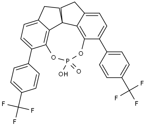 Diindeno[7,1-de:1',7'-fg][1,3,2]dioxaphosphocin, 10,11,12,13-tetrahydro-5-hydroxy-3,7-bis[4-(trifluoromethyl)phenyl]-, 5-oxide, (11aS)- Structure