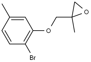 2-[(2-Bromo-5-methylphenoxy)methyl]-2-methyloxirane Structure