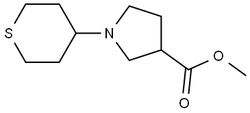 methyl 1-(tetrahydro-2H-thiopyran-4-yl)pyrrolidine-3-carboxylate Structure