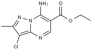 ethyl 7-amino-3-chloro-2-methylpyrazolo[1,5-a]pyrimidine-6-carboxylate Structure