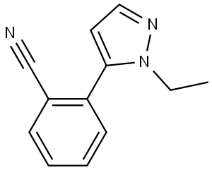 2-(1-Ethyl-1H-pyrazol-5-yl)benzonitrile Structure