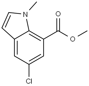 methyl 5-chloro-1-methyl-1H-indole-7-carboxylate Structure