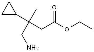 ethyl 4-amino-3-cyclopropyl-3-methylbutanoate Structure