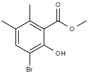 Methyl 3-bromo-2-hydroxy-5,6-dimethylbenzoate Structure