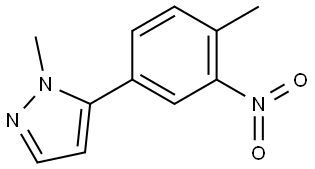 1-methyl-5-(4-methyl-3-nitrophenyl)-1H-pyrazole Structure