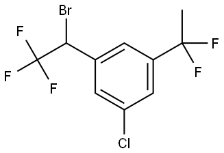 1-(1-bromo-2,2,2-trifluoroethyl)-3-chloro-5-(1,1-difluoroethyl)benzene Structure