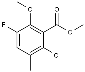 methyl 2-chloro-5-fluoro-6-methoxy-3-methylbenzoate Structure