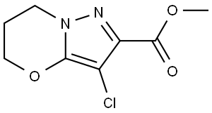 methyl 3-chloro-6,7-dihydro-5H-pyrazolo[5,1-b][1,3]oxazine-2-carboxylate Structure