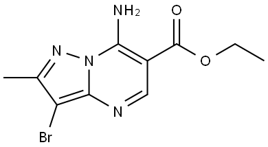 ethyl 7-amino-3-bromo-2-methylpyrazolo[1,5-a]pyrimidine-6-carboxylate Structure