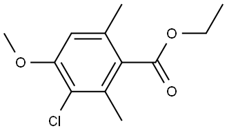 Ethyl 3-chloro-4-methoxy-2,6-dimethylbenzoate Structure