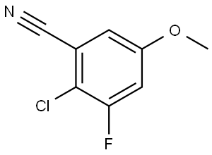 2-Chloro-3-fluoro-5-methoxybenzonitrile Structure