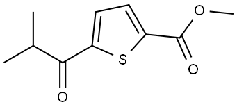 Methyl 5-(2-methyl-1-oxopropyl)-2-thiophenecarboxylate 구조식 이미지