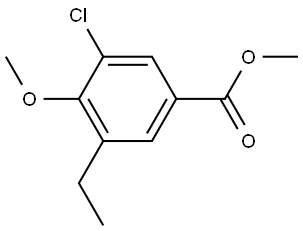 Methyl 3-chloro-5-ethyl-4-methoxybenzoate Structure