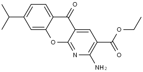 5H-[1]Benzopyrano[2,3-b]pyridine-3-carboxylic acid, 2-amino-8-(1-methylethyl)-5-oxo-, ethyl ester Structure