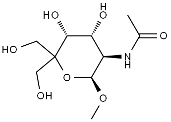 N-((2S,3R,4R,5R)-4,5-dihydroxy-6,6-bis(hydroxymethyl)-2-methoxytetrahydro-2H-pyran-3-yl)acetamide Structure