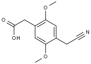 4-(Cyanomethyl)-2,5-dimethoxybenzeneacetic acid Structure