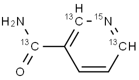 Nicotinamide-13C3,15N Structure