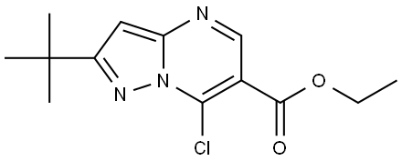 ethyl 2-(tert-butyl)-7-chloropyrazolo[1,5-a]pyrimidine-6-carboxylate Structure