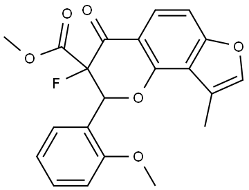 Methyl 3-fluoro-3,4-dihydro-2-(2-methoxyphenyl)-9-methyl-4-oxo-2H-furo[2,3-h]-1-.. 구조식 이미지