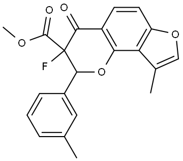 Methyl 3-fluoro-3,4dihydro-9-methyl-2-(3-methylphenyl)-4-oxo-2H-furo[2,3-h]-1-b... Structure