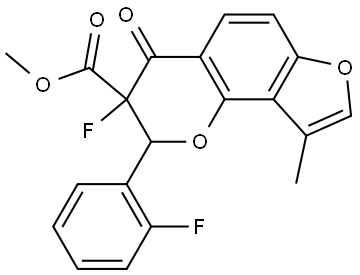 Methyl 3-fluoro-2-(2-fluorophenyl)-3,4-dihydro-9-methyl-4-oxo-2H-furo[2,3-h]-1-b... Structure