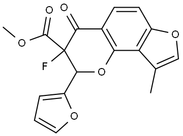 Methyl 3-fluoro-2-(2-furanyl)-3,4-dihydro-9-methyl-4-oxo-2H-furo[2,3-h]-1-benzop... Structure