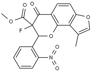 Methyl 3-fluoro-3,4-dihydro-9-methyl-2-(2-nitrophenyl)-4-oxo-2H-furo[2,3-h]-1-be... Structure