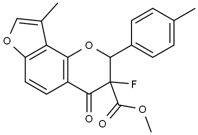 Methyl 3-fluoro-3,4-dihydro-9-methyl-2-(4-methylphenyl)-4-oxo-2H-furo[2,3-h]-1-b... Structure