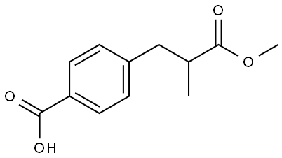 Benzenepropanoic acid, 4-carboxy-α-methyl-, 1-methyl ester Structure