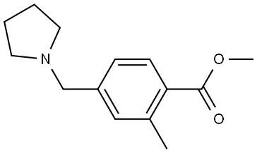 Methyl 2-methyl-4-(1-pyrrolidinylmethyl)benzoate Structure