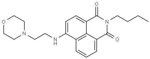 2-Butyl-6-(2-morpholin-4-yl-ethylamino)-benzo[de]isoquinoline-1,3-dione Structure