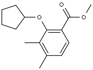 Methyl 2-(cyclopentyloxy)-3,4-dimethylbenzoate Structure