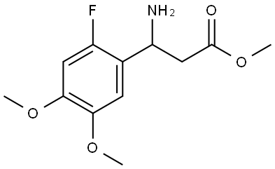 Methyl β-amino-2-fluoro-4,5-dimethoxybenzenepropanoate Structure