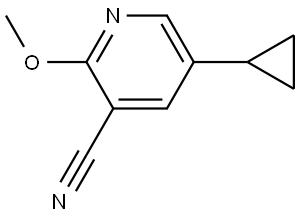 5-Cyclopropyl-2-methoxy-3-pyridinecarbonitrile Structure