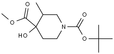 1-(tert-Butyl) 4-methyl 4-hydroxy-3-methylpiperidine-1,4-dicarboxylate Structure