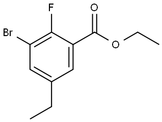 Ethyl 3-bromo-5-ethyl-2-fluorobenzoate 구조식 이미지