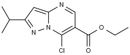 ethyl 7-chloro-2-isopropylpyrazolo[1,5-a]pyrimidine-6-carboxylate Structure