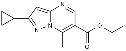 ethyl 2-cyclopropyl-7-methylpyrazolo[1,5-a]pyrimidine-6-carboxylate Structure