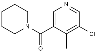 (5-chloro-4-methylpyridin-3-yl)(piperidin-1-yl)methanone Structure