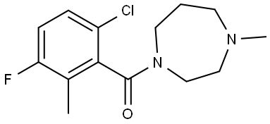 (6-Chloro-3-fluoro-2-methylphenyl)(hexahydro-4-methyl-1H-1,4-diazepin-1-yl)me... Structure